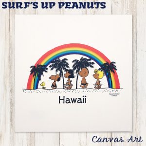 ハワイ限定🌈日焼けスヌーピーのキャンバスアート | ハッピーハワイ