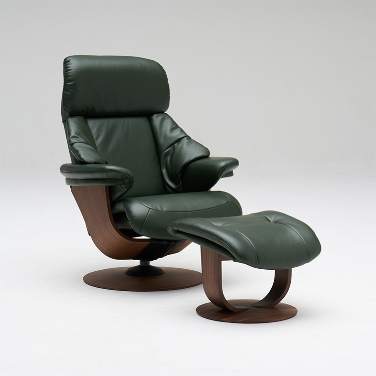 オットマン(M) RU0256 ダークグリーン ウォールナットナチュラル 通販