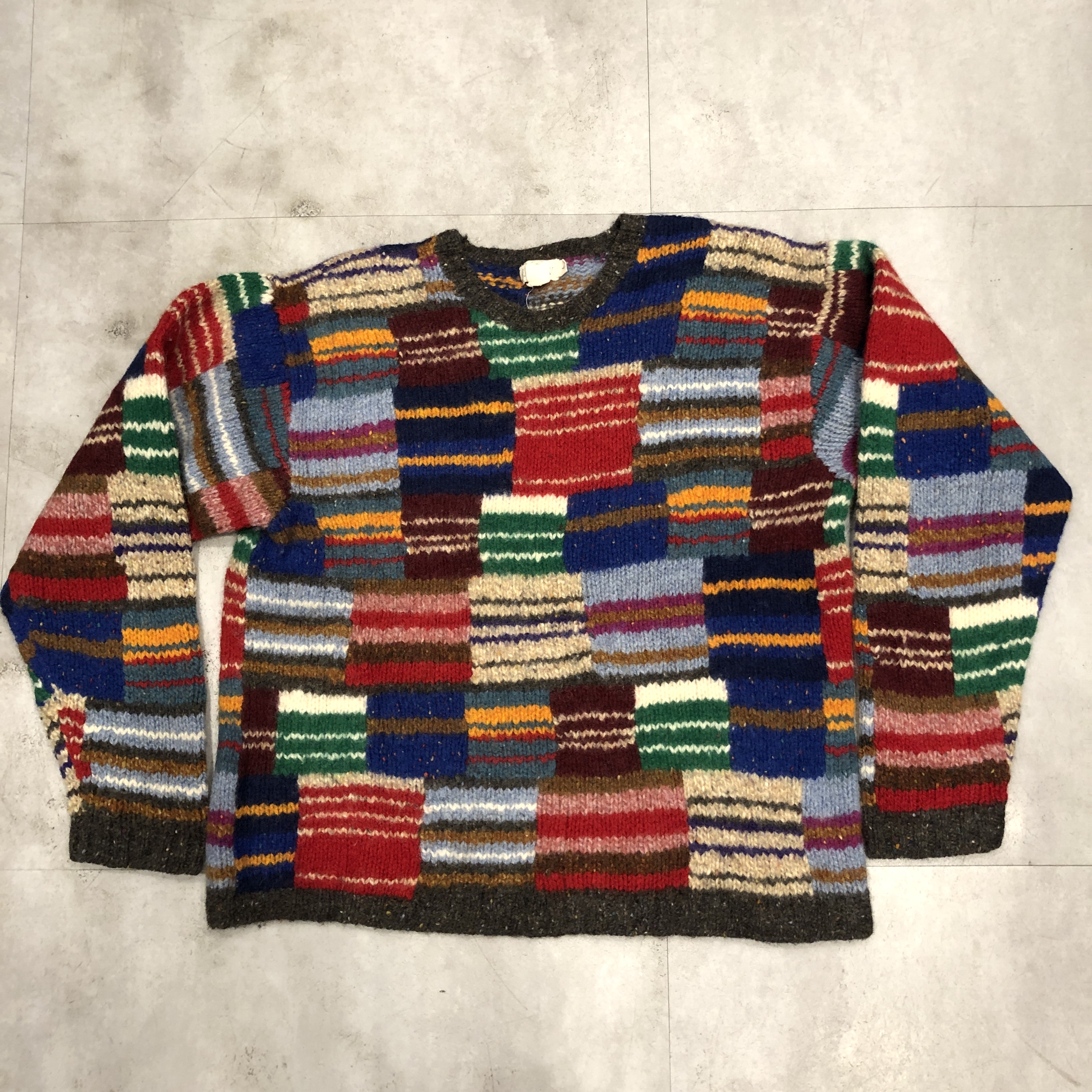 J.CREW PATCHWORK SWEATER｜SAFARI サファリ｜高円寺 吉祥寺 VINTAGE