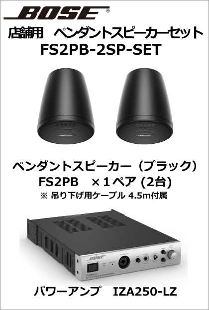 FS2PB-2SP-SET】BOSE ペンダント型 スピーカー2台セット（ブラック