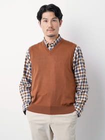 スペシャルプライス】ウォッシャブルVネックニットベスト（7205655