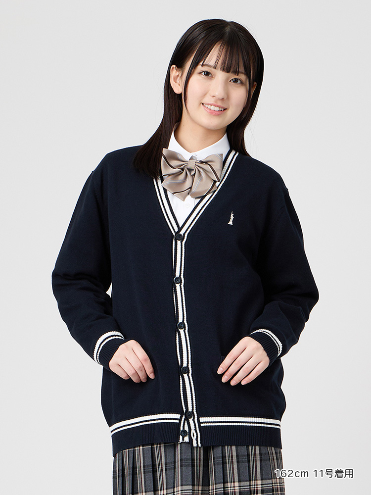 Venus 綿カーディガン12G〈ライン入り〉ハイゲージ（薄手） | 【公式