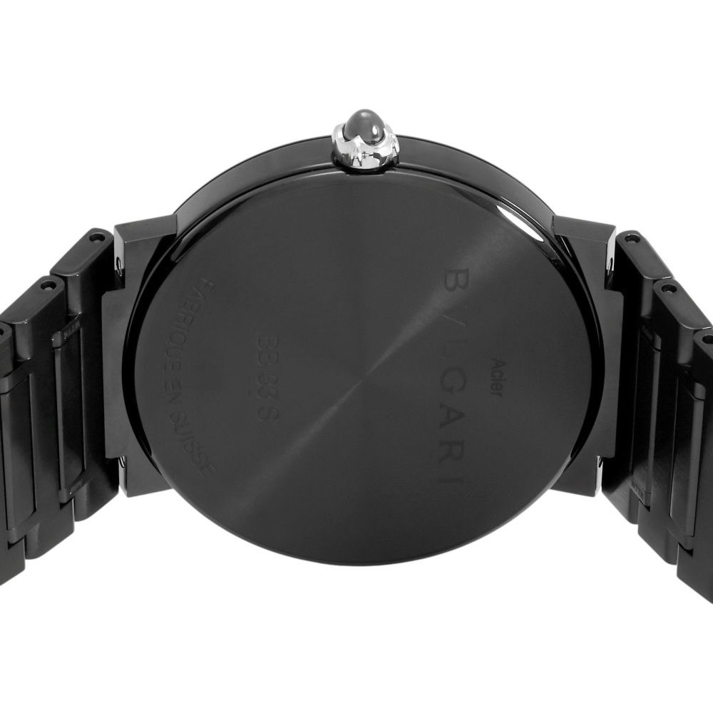 新品] ブルガリ ブルガリブルガリ BBL33BSSQZブラック ステンレス（DLC