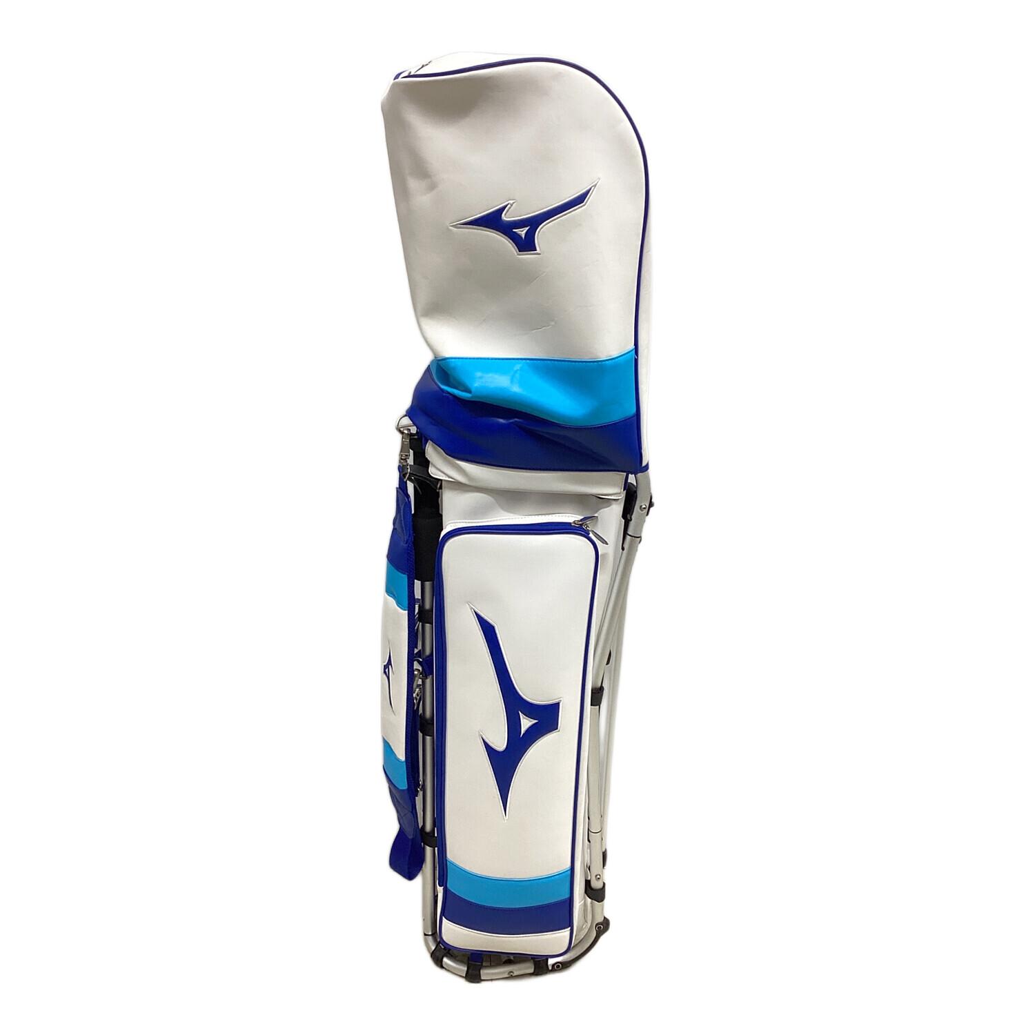 MIZUNO (ミズノ) キャディバッグ 5LJC2227 4口 9.5型 ホワイト×ブルー