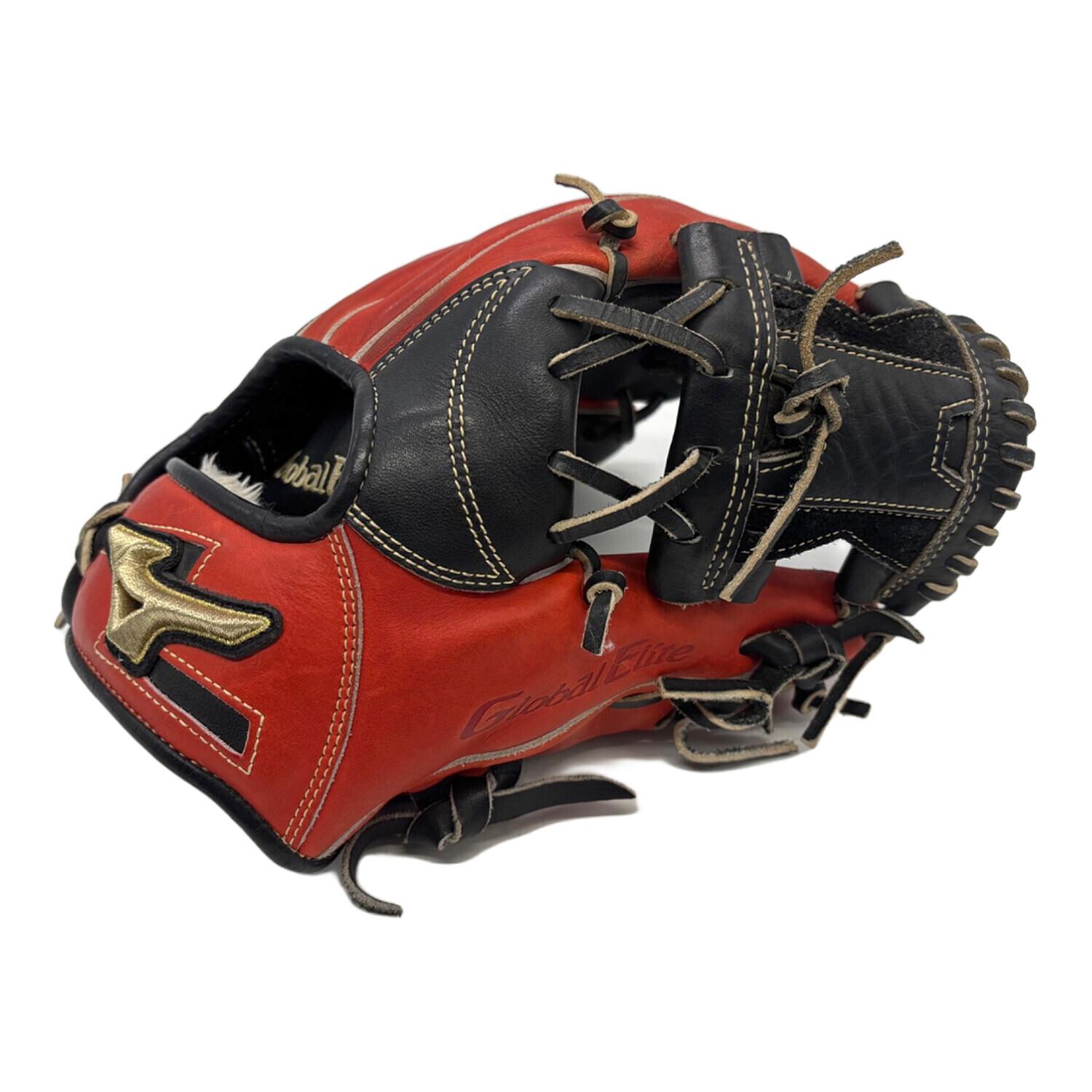 MIZUNO (ミズノ) 軟式グローブ ブラック×レッド Global Elite