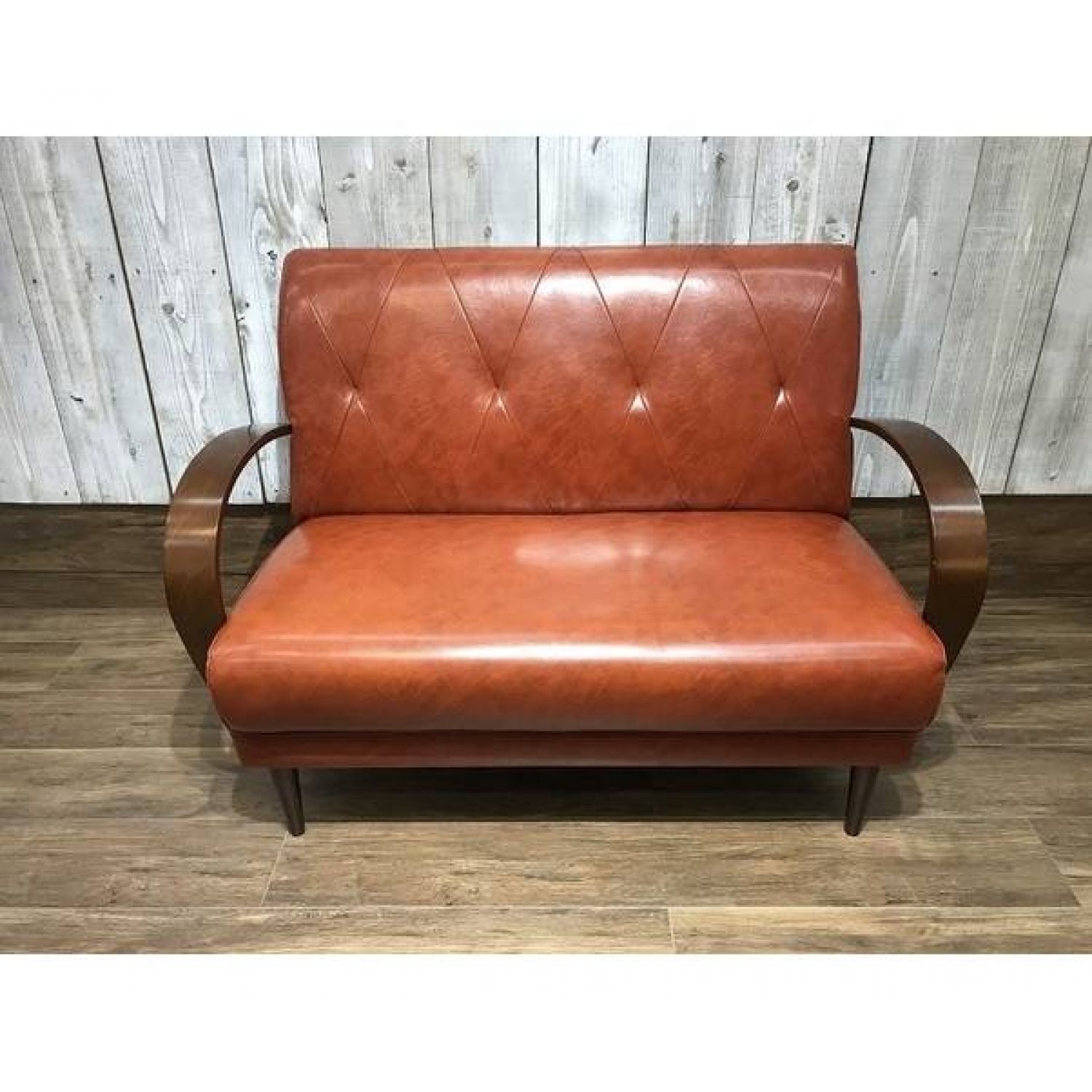 B-COMPANY 2人掛けソファー レンガ 合皮 (税込) COURBE クールベ