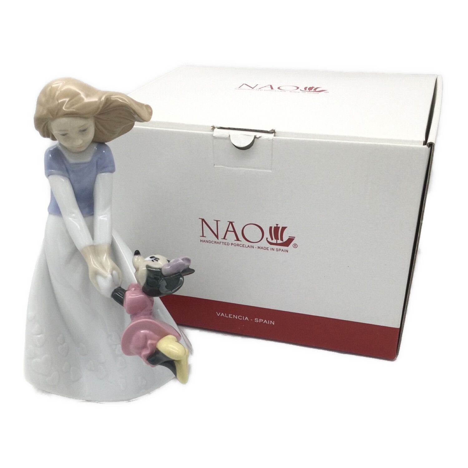 リヤドロ・NAO ミニーの親友』陶器置物ナオ・ディズニーシリーズ