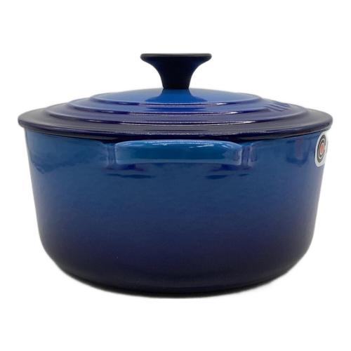 LE CREUSET 両手鍋 ライトブルー LE CREUSET 両手鍋 24cm ブルー LE