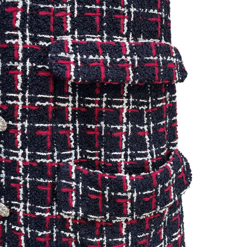 シャネル CHANEL メタルボタンツイードワンピース サイズ:36 P64002