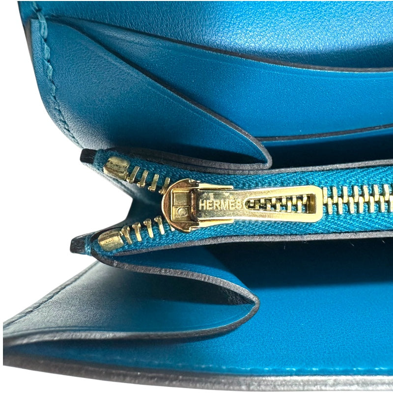 エルメス HERMES コンスタンスコンパクト A刻印 ブルーイズミール