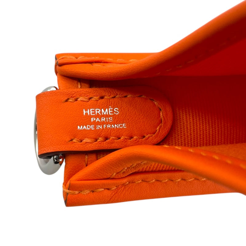 エルメス HERMES ネオエヴリンTPM W刻 オレンジ SV金具 トワル