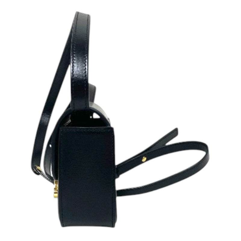 セリーヌ CELINE ミニ クロード 10I513 ブラック ボックスカーフ