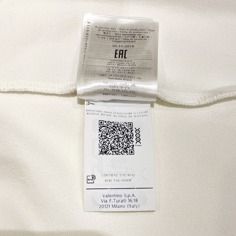 ヴァレンティノ VALENTINO レース切り替えフレアワンピース ホワイト