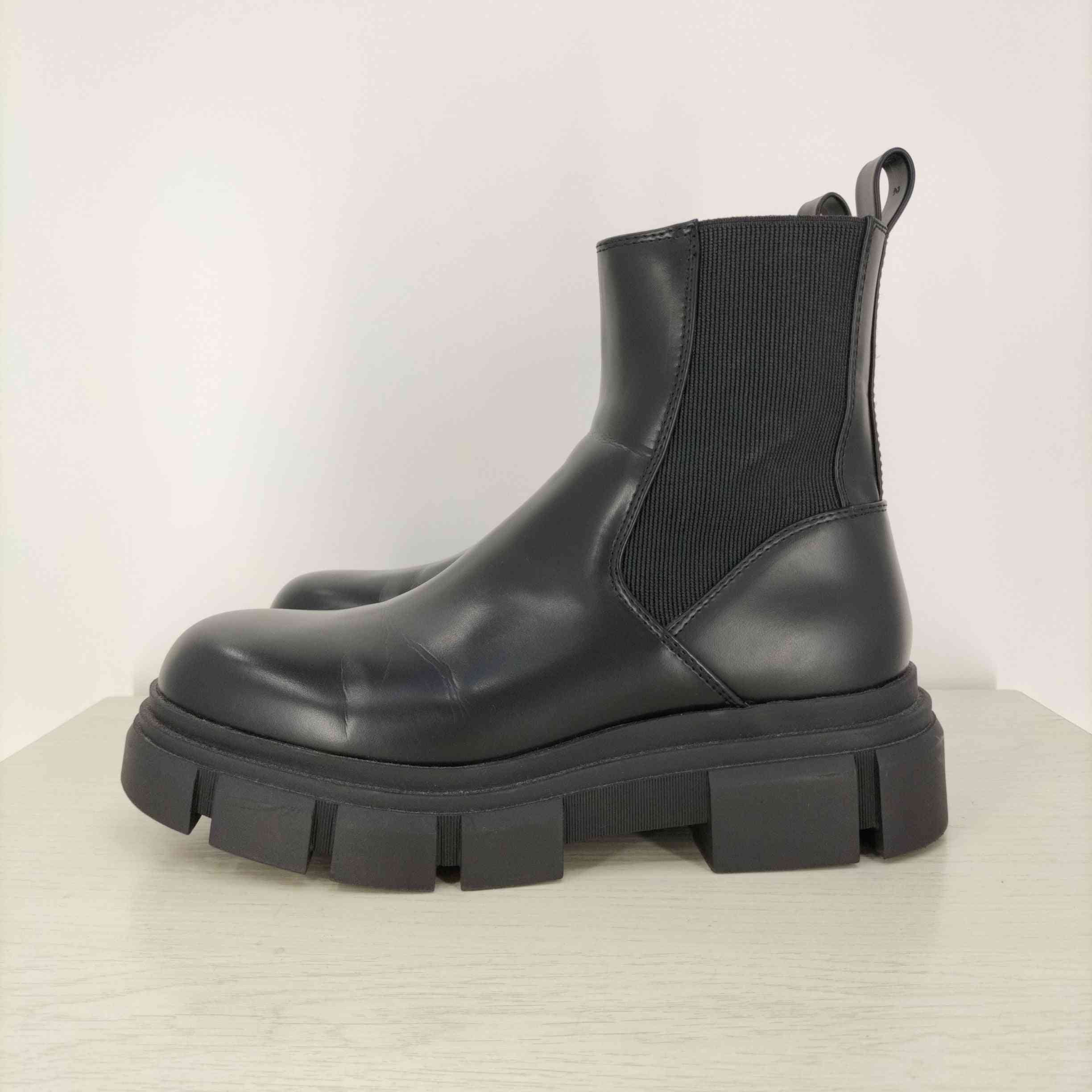 ザラ ZARA チャンキートラックソール チェルシーブーツ メンズ 42