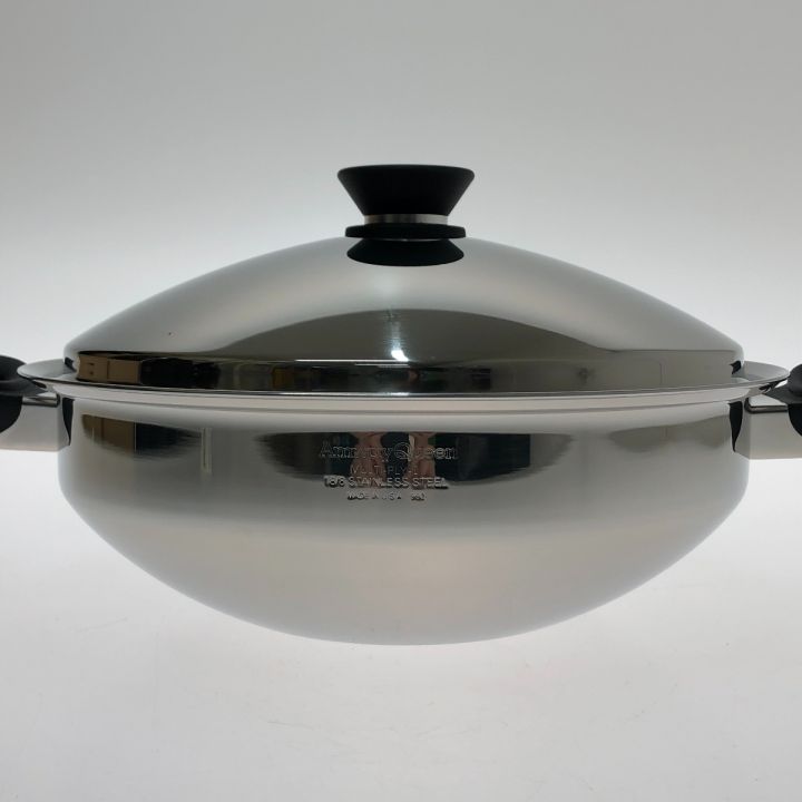 IH対応 Amway 2024年製 アムウェイ 天ぷら ウォック 鍋 網なし@