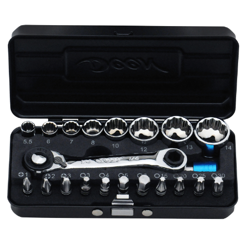 DEEN 1/4SQビット&12角ソケットラチェットセット DNCRBS21W | 公式