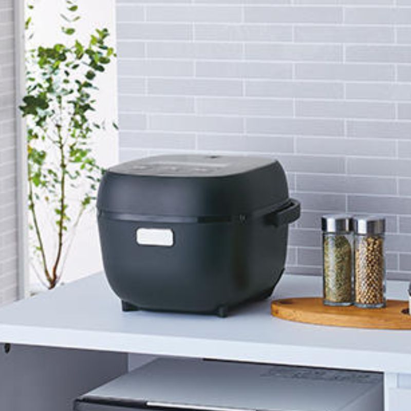 TIGER タイガー マイコンジャー炊飯器 炊きたて 3合 メタルブラック