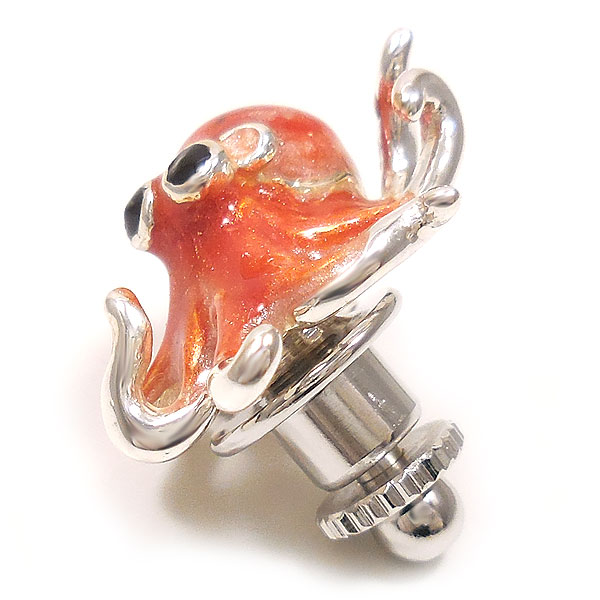 SATURNO サツルノ ピンブローチ ラペルピン タコ シルバー925 エナメル