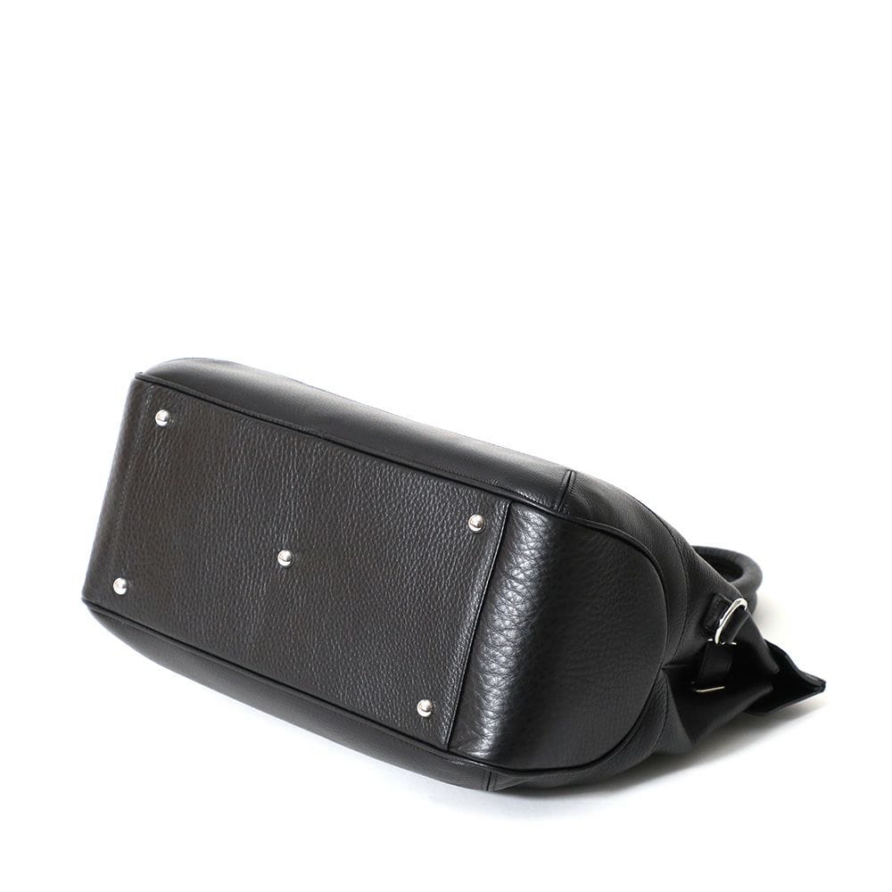 ペッレモルビダMB026A-被せ付ボストンバッグ(Mサイズ) BLACK(BLACK