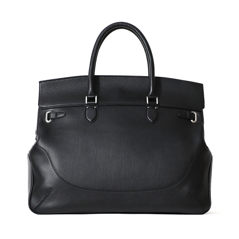 ペッレモルビダMB025A-被せ付ボストンバッグ(Lサイズ) BLACK(BLACK