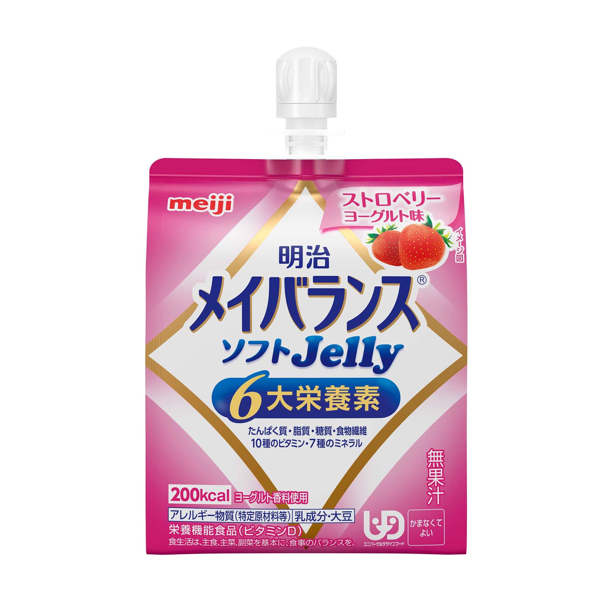 ◇明治 メイバランスソフトJelly ストロベリーヨーグルト味 125ml