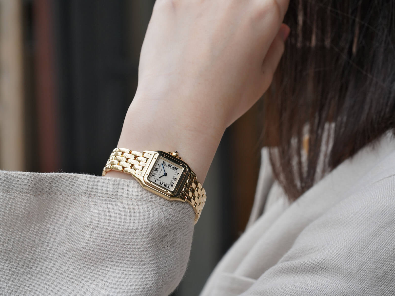 カルティエ/パンテール ドゥ カルティエSM/アイボリーローマダイヤル