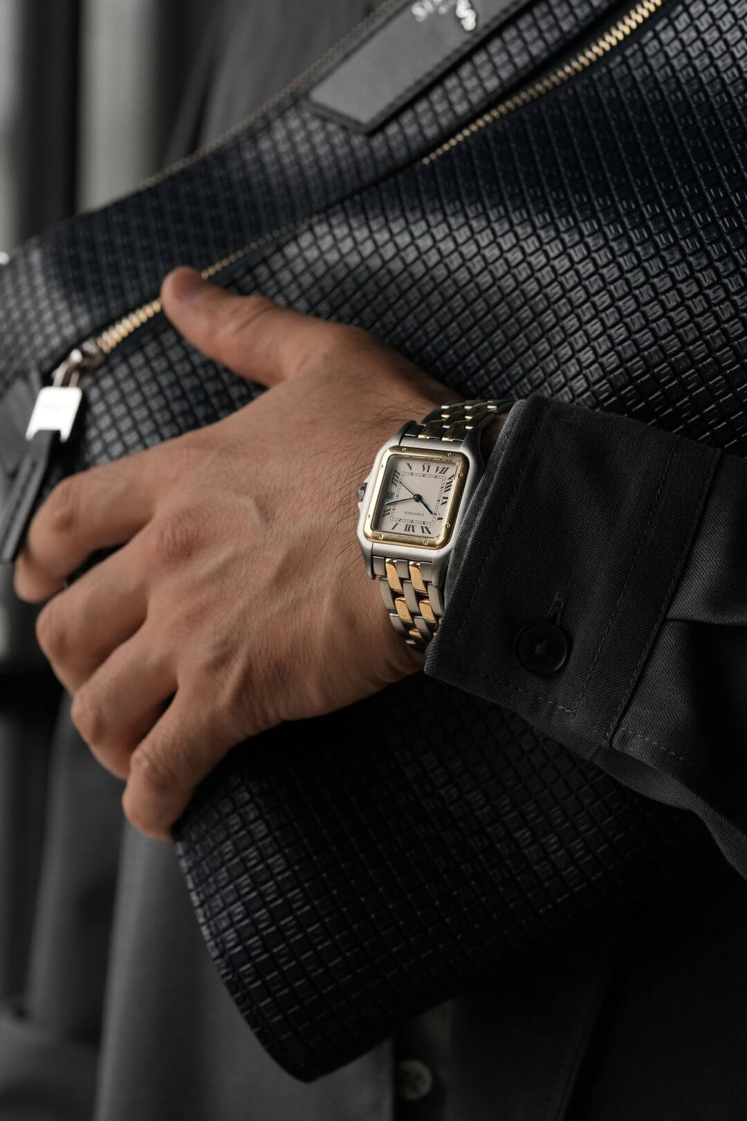 カルティエ/パンテール ドゥ カルティエLMデイトジャンボ/アイボリー