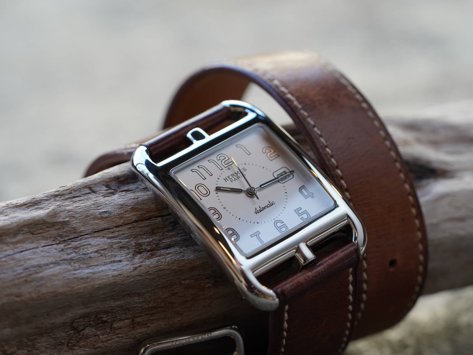 エルメス/ケープコッド ドゥブルトゥール/アラビアシルバーダイヤル