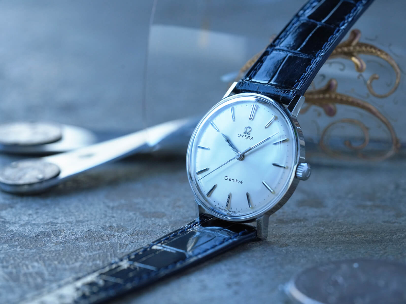 オメガ/ジュネーヴ/バレットシルバーダイヤル/Omega/Geneve/Bullet