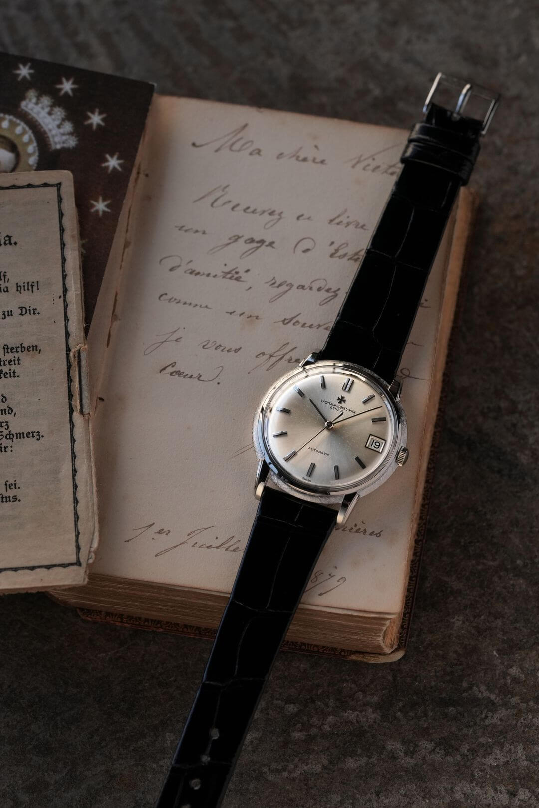 ヴァシュロンコンスタンタン/ビックテクスチャーケースデイト/シルバー