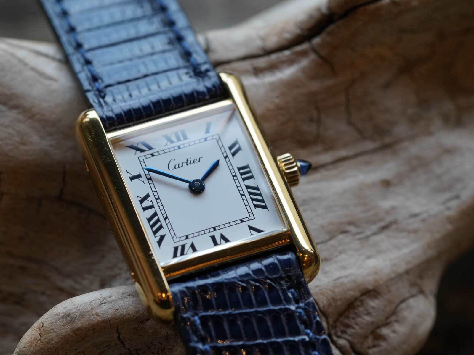 カルティエ/プレマストタンクSM/ホワイトローマンダイヤル