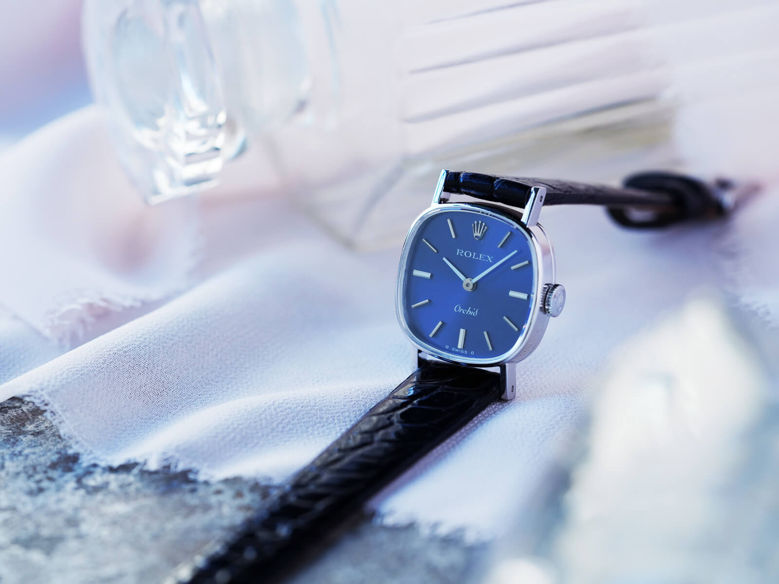 ロレックス/オーキッド/クッションケース/シグマブルーダイヤル/Rolex