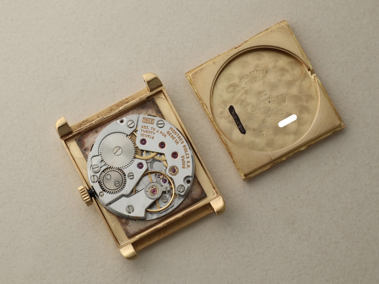 ロレックス/チェリーニ/レクタンギュラーケース/シルバーローマン