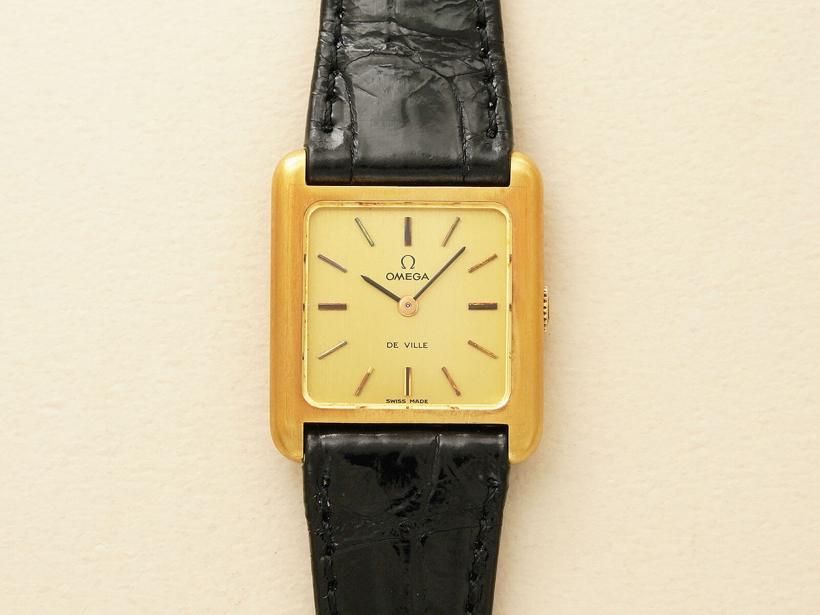 オメガ/デヴィル/スクエアケース/ゴールドダイヤル/Omega/De Ville