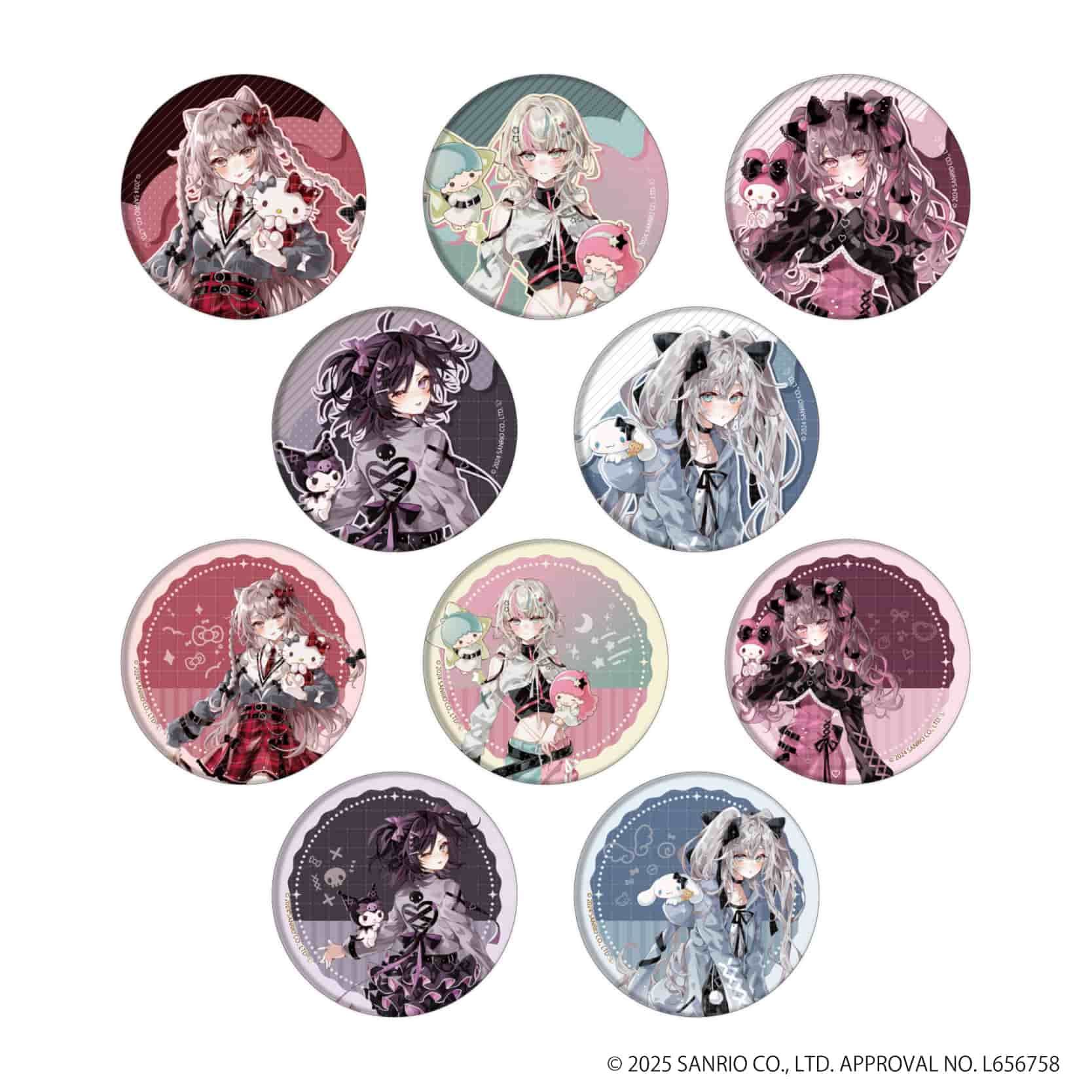 缶バッジ「あるてら×サンリオキャラクターズ」01/コンプリートBOX(全10