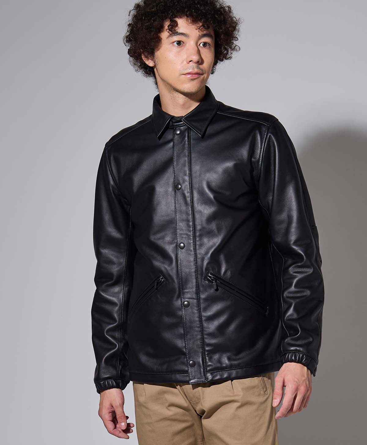 LEATHER COACH JACKET