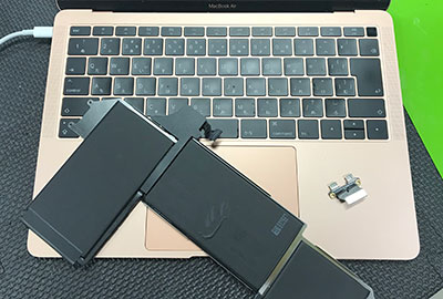 MacBook Air 2018 A1932の充電ができない、電源が入らない修理 | 液晶