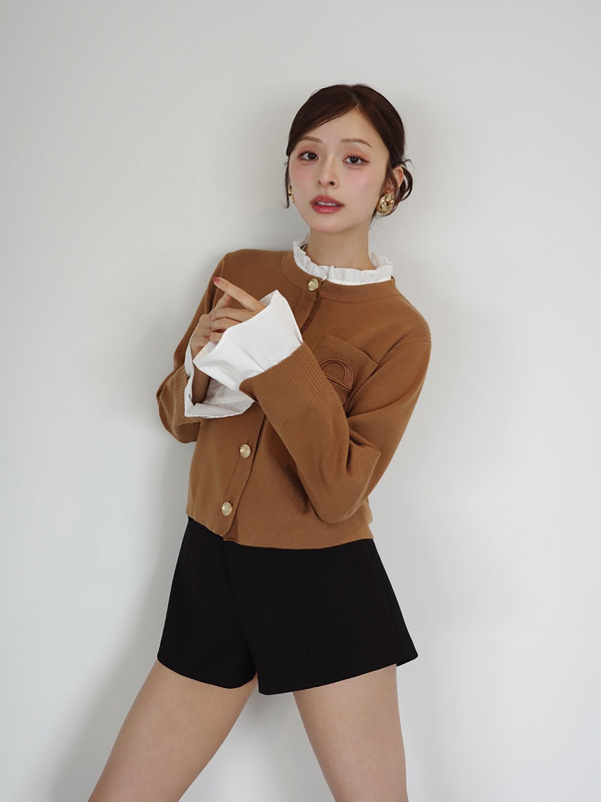 1.14 New Color】Attached collar カーディガン