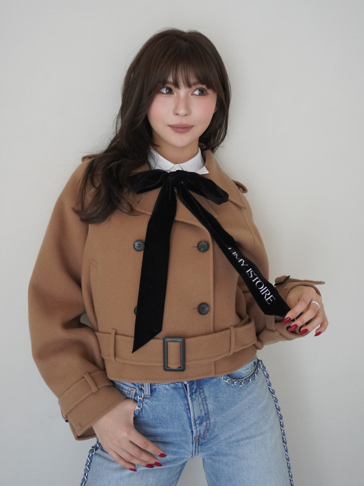 ベルベットリボンロゴシャツ