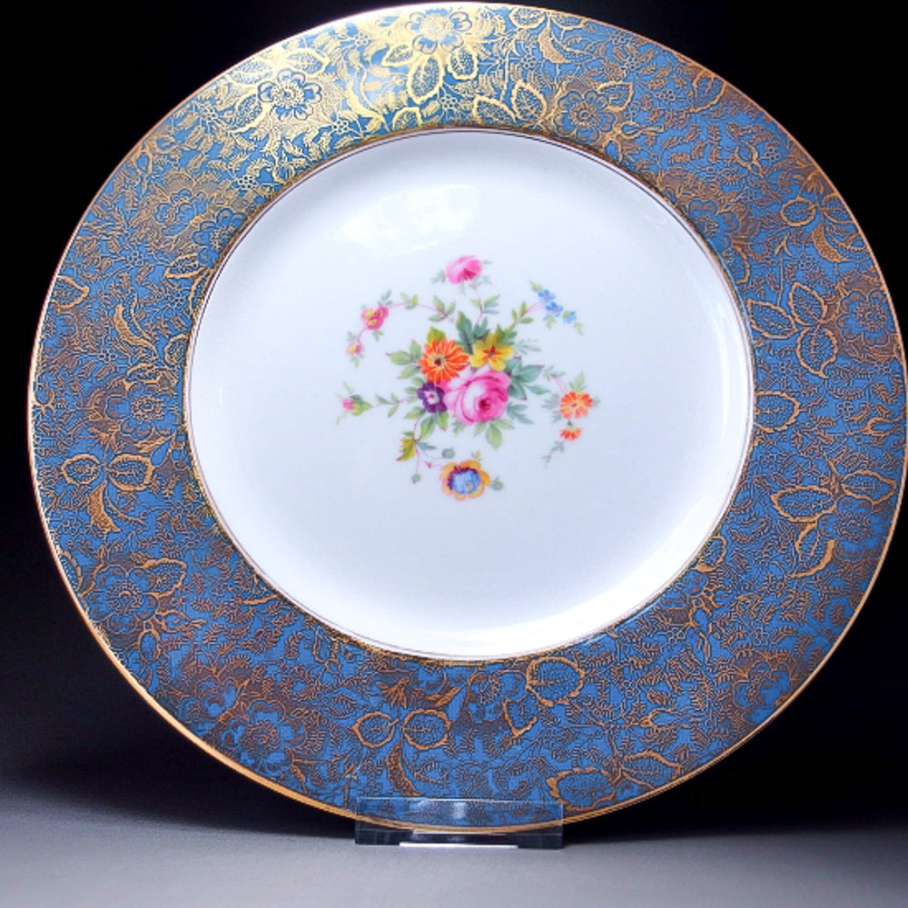 ミントン-プレート-ブロケード - 英国アンティークス アンティーク