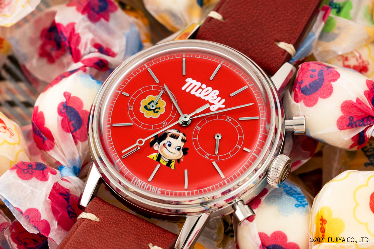 不二家「ミルキー」70周年記念！レトロなデザインの「ペコちゃんコラボ