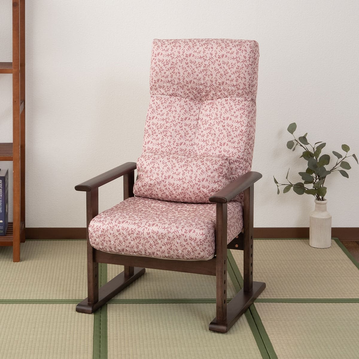 高座椅子 リクライニングチェア きらく レバータイプ 高さ調節可能