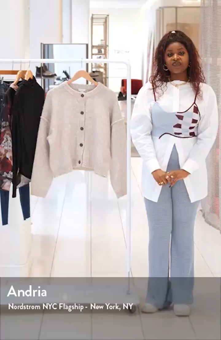 Topshop Exposed Seam Relaxed Fit Cardigan | Nordstrom