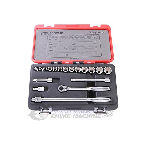 TONE 六角 十二角 ソケットレンチセット 18点 3130mp【エヒメマシン】
