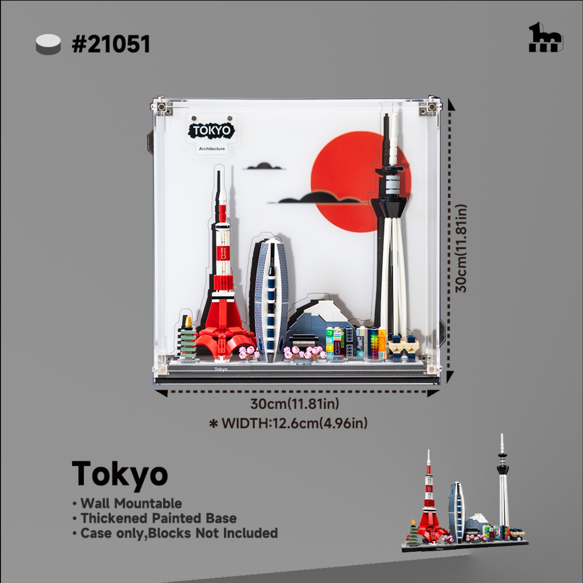PREMIUM】Display Case For LEGO® 21051 Architecture series Tokyo Displa