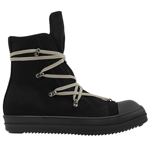 SIDE ZIP HI CUT SNEAKER BLACK WHITE - RICK OWENS DRKSHDW(リック