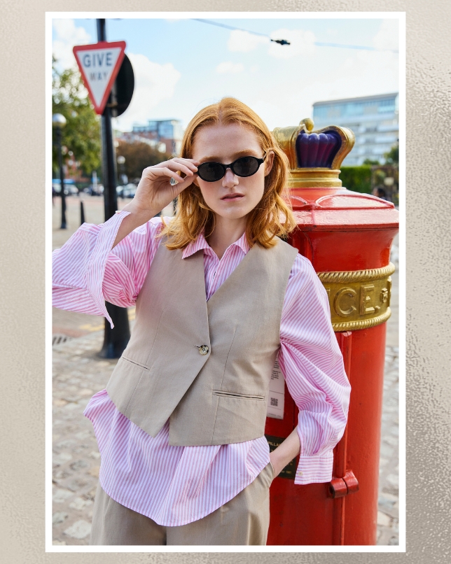 BRILL(ブリル)｜MODERN アゼVネックカーディガン/グレー の通販