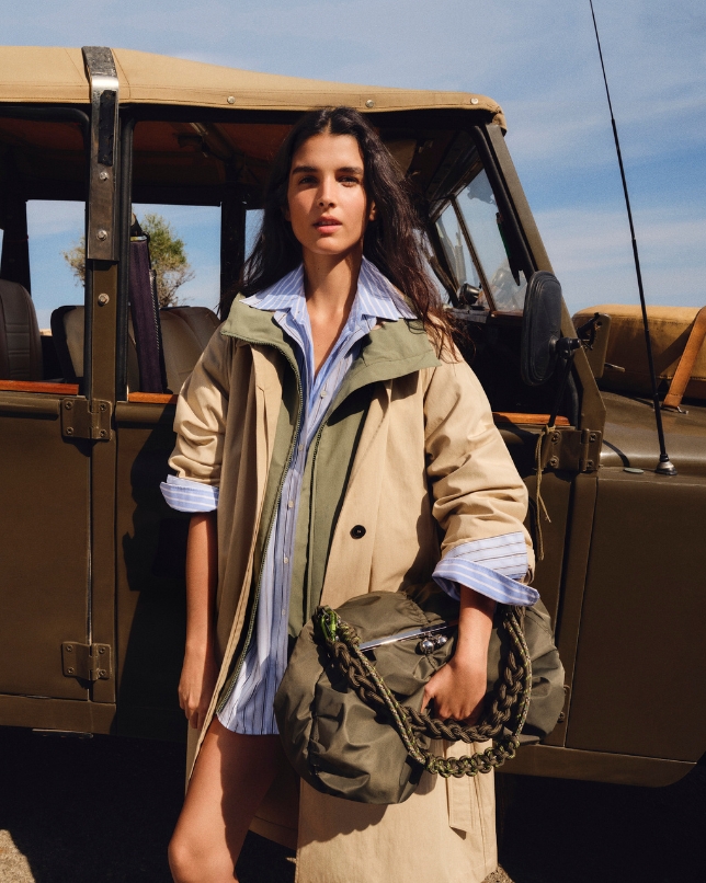 ENFOLD(エンフォルド)｜T/Wグレンチェック ベルトワイドストレートTR