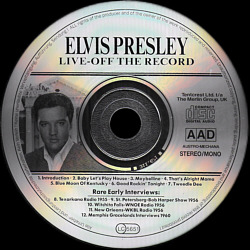 Live - Off the Record (Merlin / Tentcrest Ltd. - VHS & CD) - Elvis
