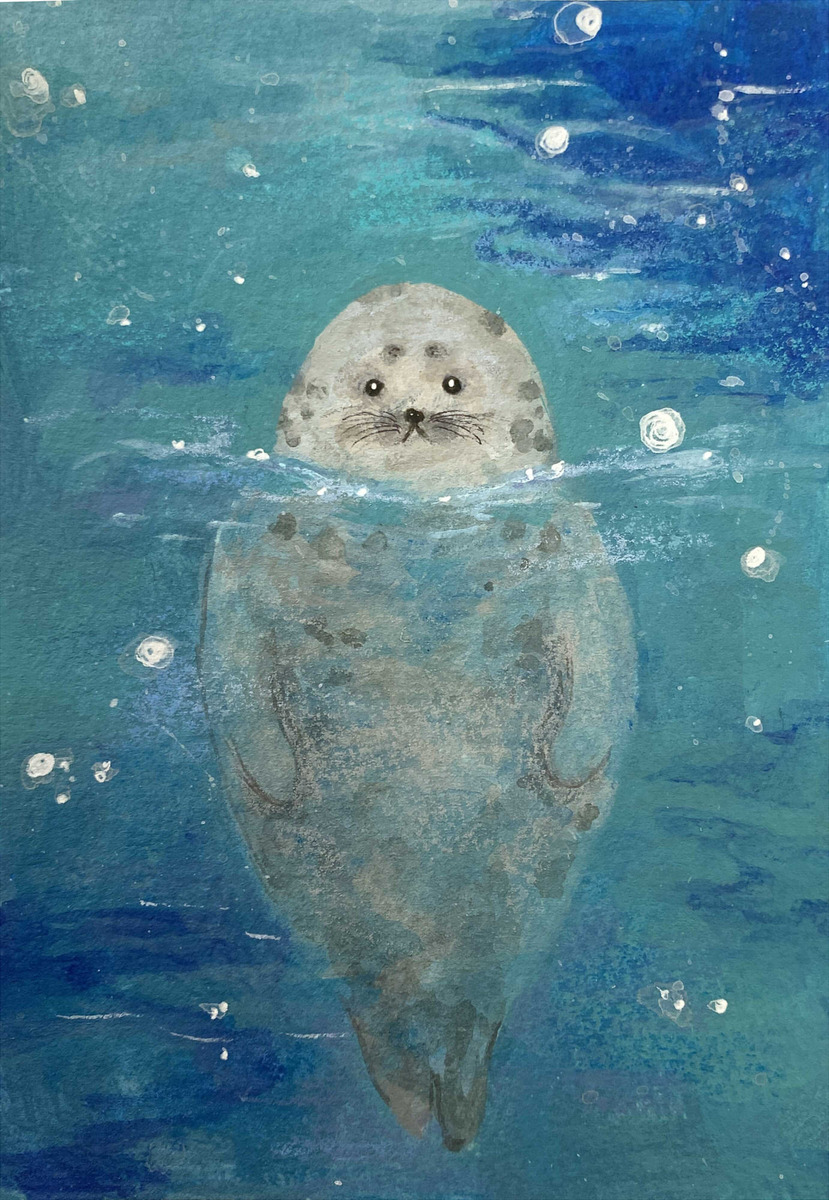 アザラシ5」 by ぽてと｜Artmeter｜暮らしを彩るアートが、きっと見つかる